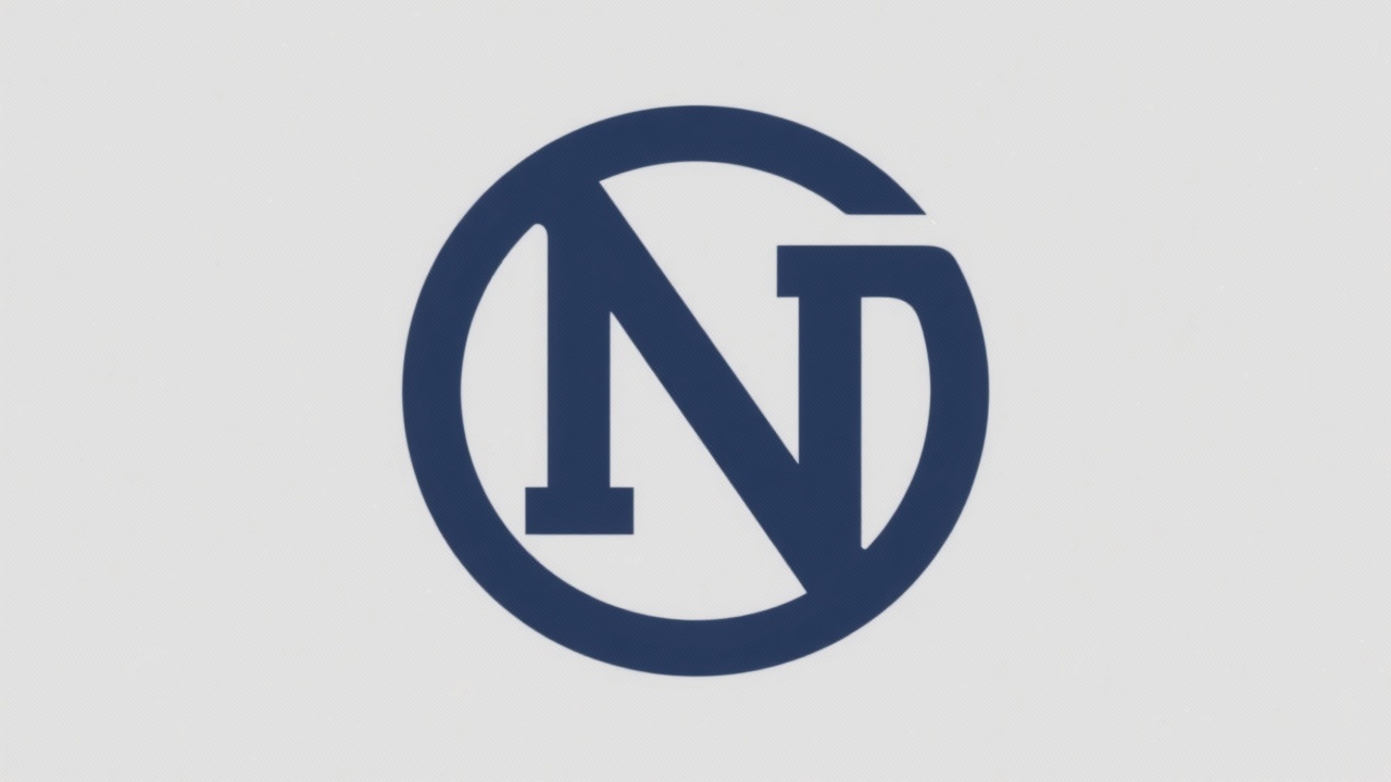 Minimalistic NLTech Advisors logotype featuring intertwined initials within a deep navy circle for an accessible corporate identity